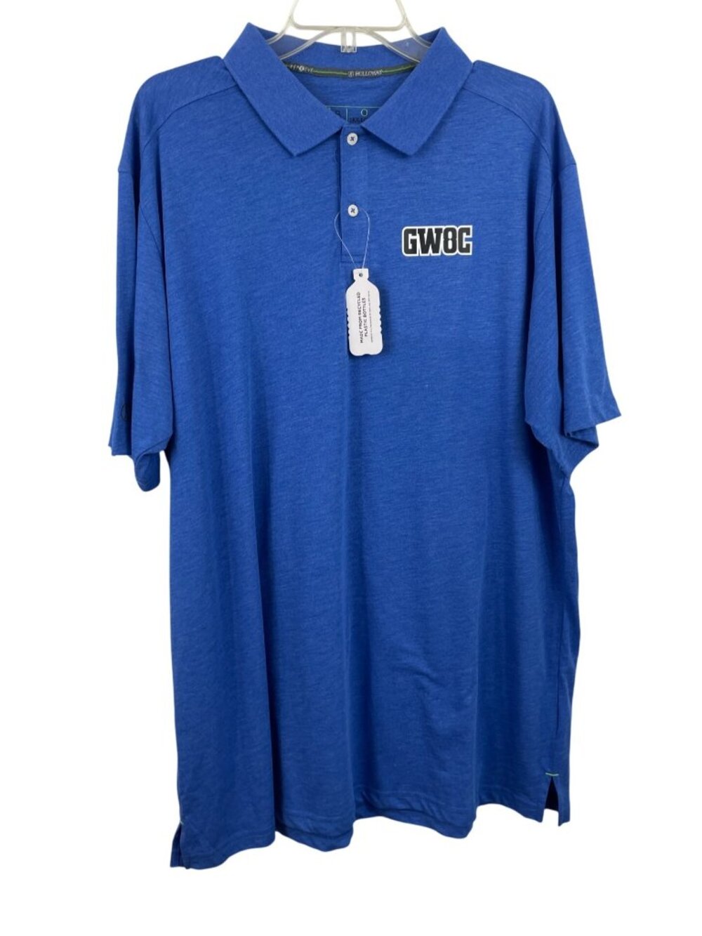 GWOC Mens Size XXL Blue Short Sleeve Polo Shirt Holloway OHIO